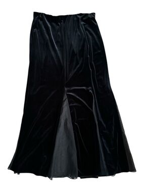Vintage Niki Livas Skirt Velvet Black Size 12